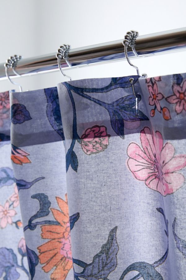 Slide View: 3: Rideau de douche à fleurs Ella Vine Shower Curtain