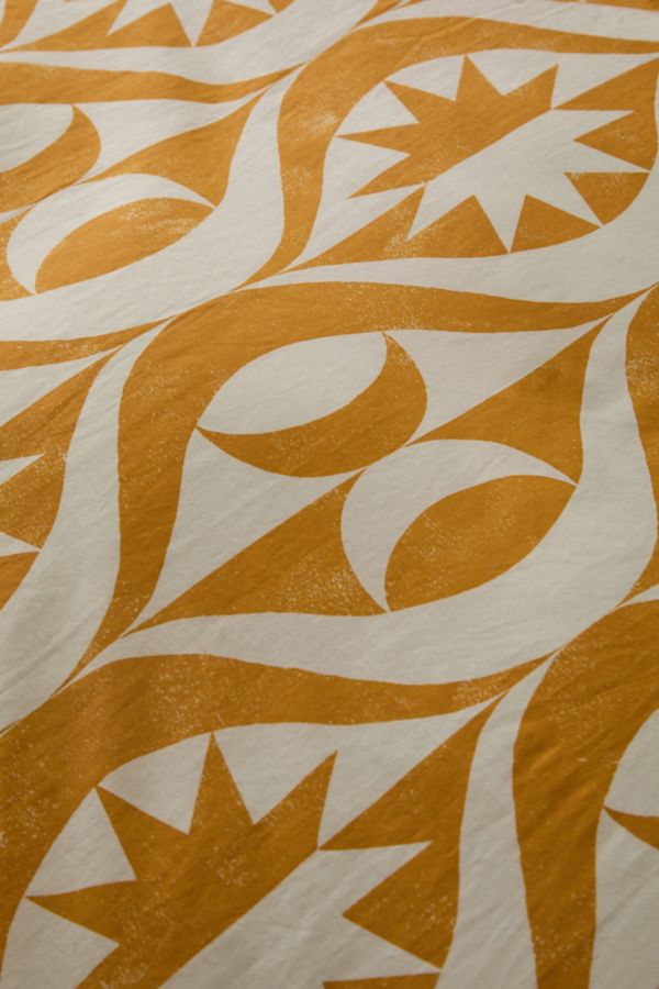 Slide View: 4: Max Celestial Woodblock Duvet Set