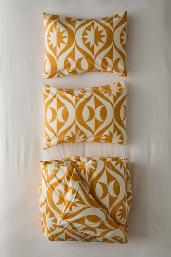 Slide View: 6: Max Celestial Woodblock Duvet Set