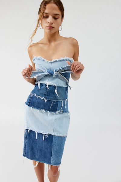 Robe Mini en Denim Reconstitué Urban Renewal