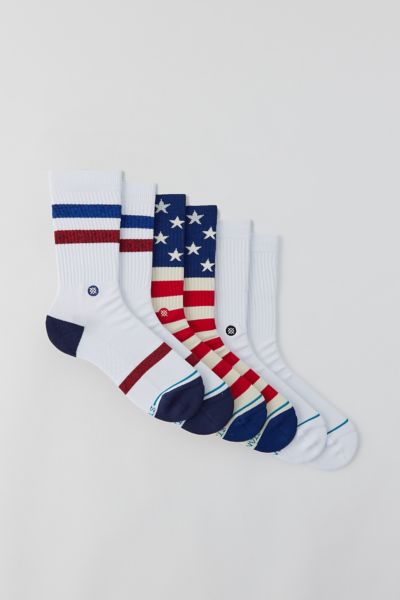 Stance Americana Pattern Crew Sock 3-Pack