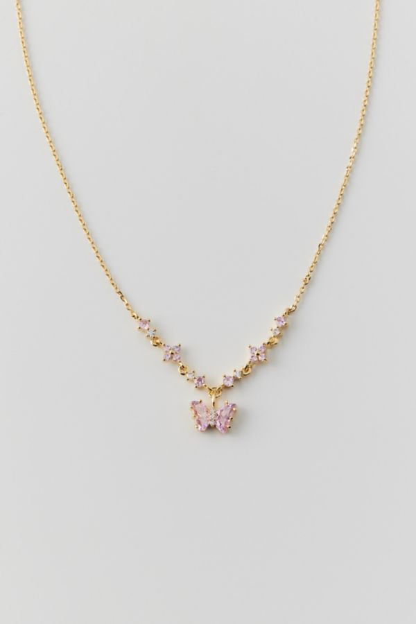 Slide View: 2: Girls Crew Flutter Love Necklace