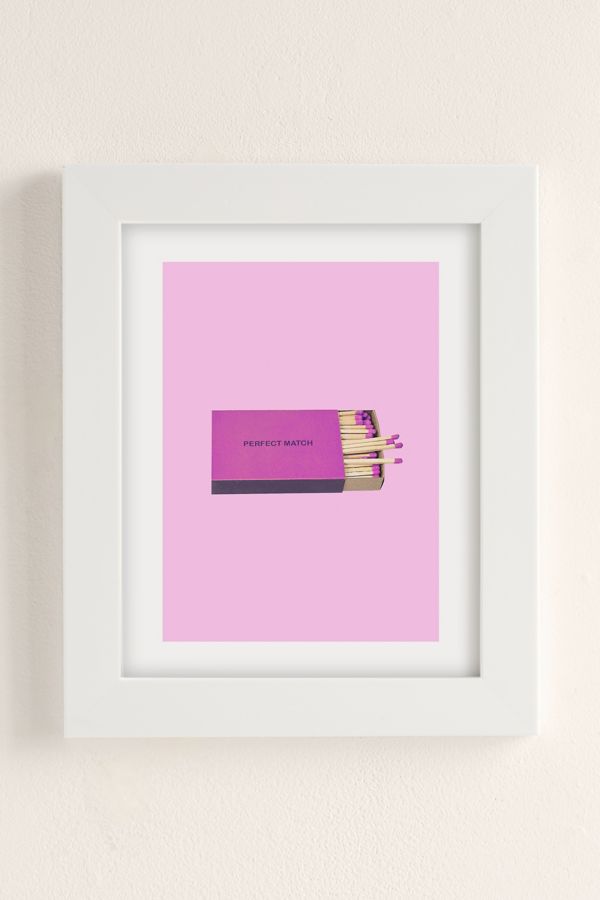 Slide View: 2: Erica Coven Perfect Match Pink Art Print