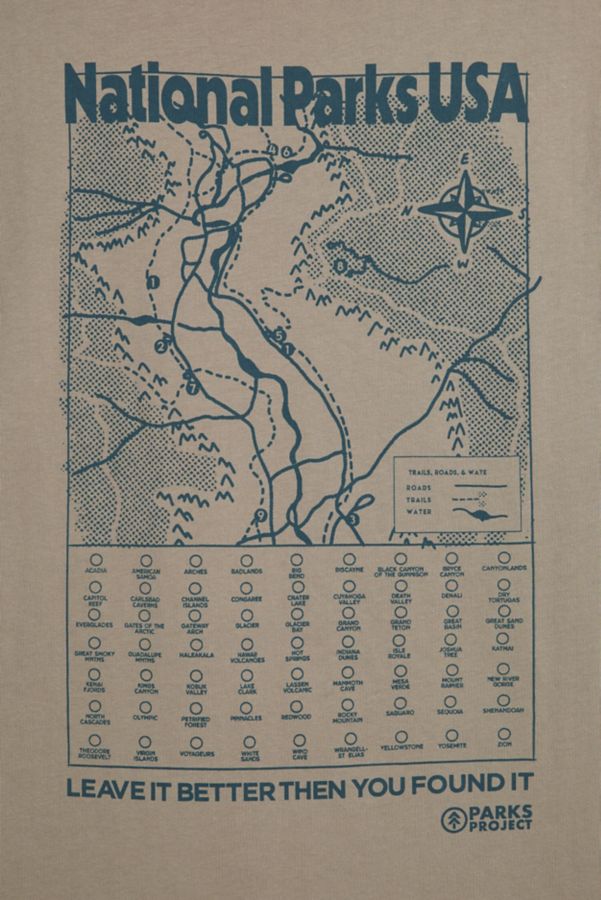 Slide View: 2: Parks Project Trail Map Graphic Tee