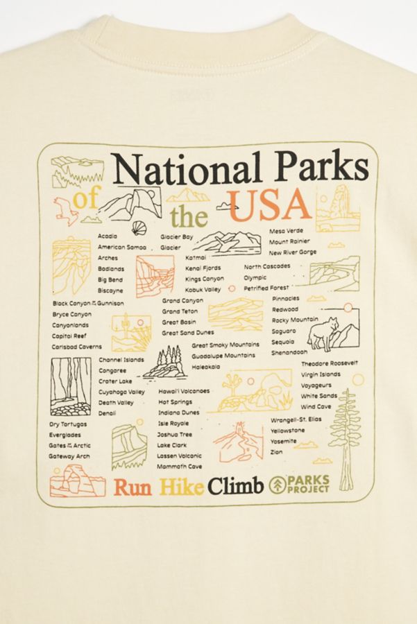 Slide View: 2: Parks Project UO Exclusive National Parks Checklist Graphic Tee