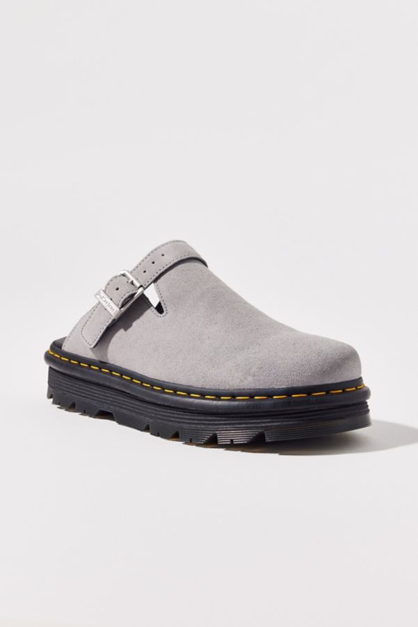 Slide View: 3: Dr. Martens Zebzag Suede Platform Mule