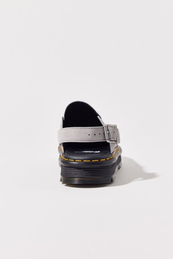 Slide View: 4: Dr. Martens Zebzag Suede Platform Mule