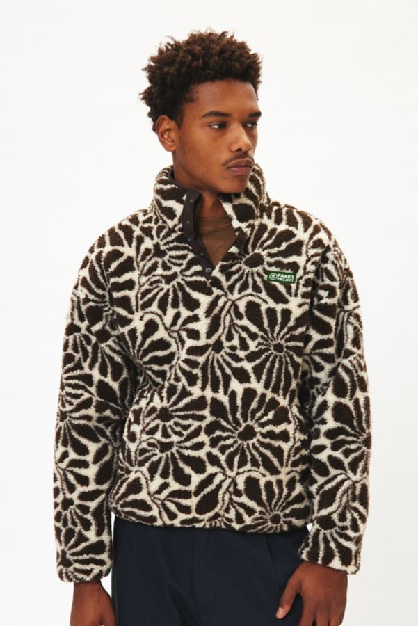 Slide View: 1: Parks Project High Desert Wildflower Quarter Zip Fleece Sweatshirt