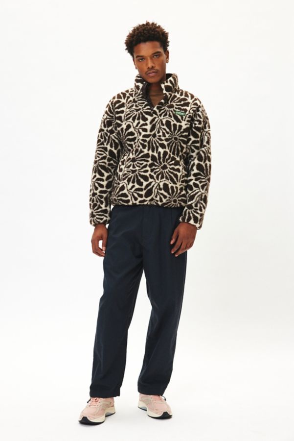 Slide View: 3: Parks Project High Desert Wildflower Quarter Zip Fleece Sweatshirt