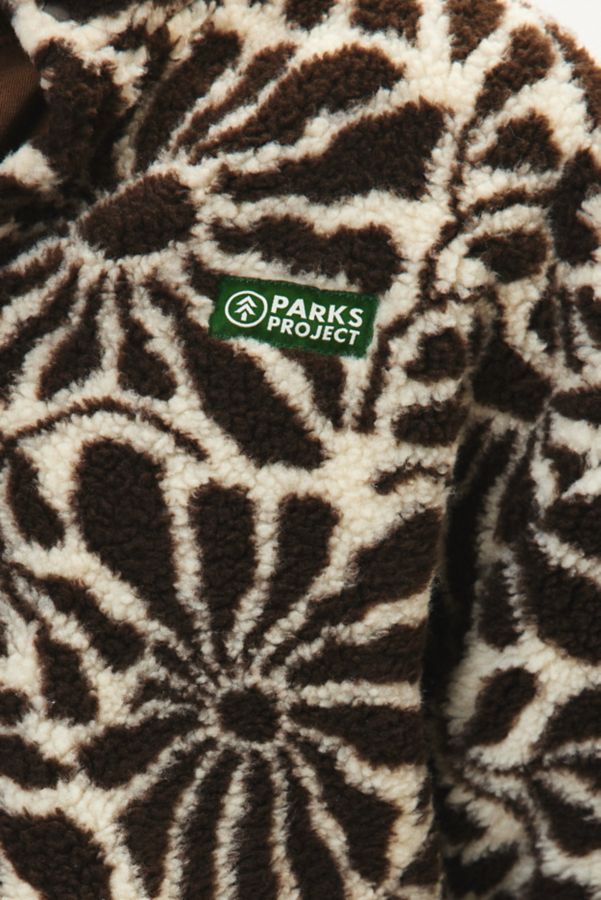 Slide View: 4: Parks Project High Desert Wildflower Quarter Zip Fleece Sweatshirt