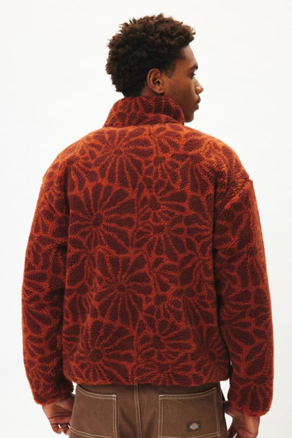 Slide View: 2: Parks Project UO Exclusive High Desert Wildflower Fleece Quarter Snap Sweatshirt