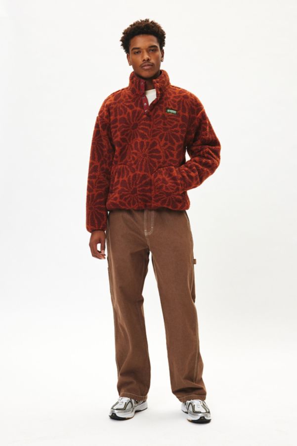 Slide View: 3: Parks Project UO Exclusive High Desert Wildflower Fleece Quarter Snap Sweatshirt