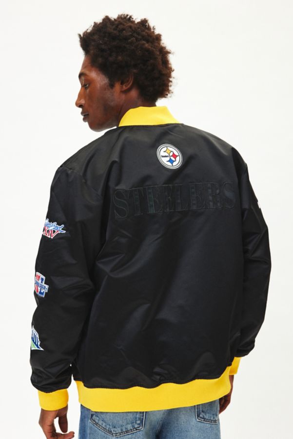 Slide View: 3: Veste Légère en Satin Mitchell & Ness NFL Pittsburgh Steelers Original 3.0