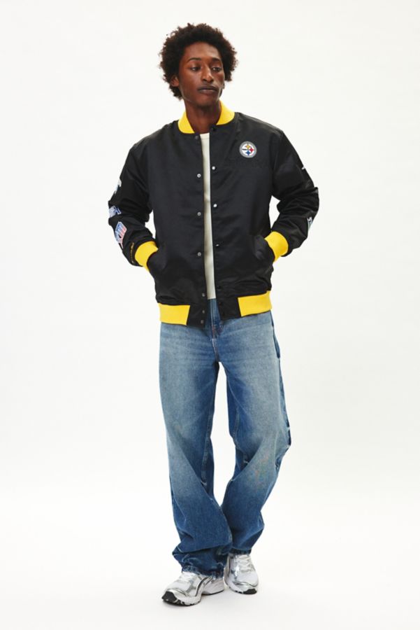 Slide View: 4: Veste Légère en Satin Mitchell & Ness NFL Pittsburgh Steelers Original 3.0