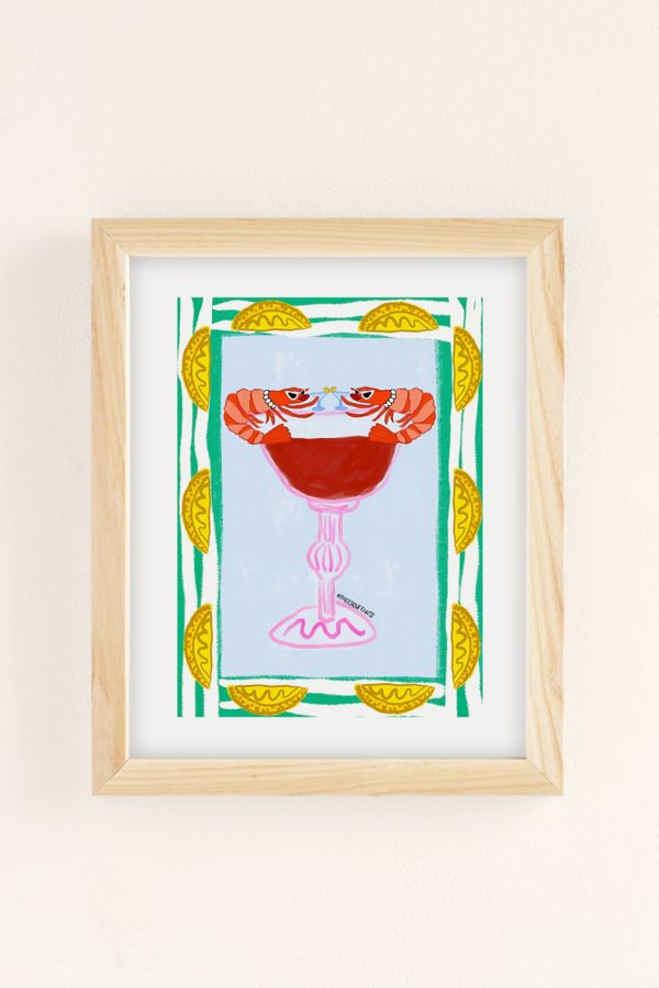 Slide View: 2: theebouffants Elegant Shrimp Cocktail Art Print