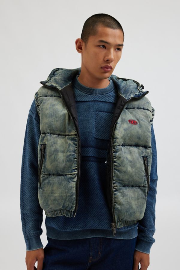 Slide View: 1: Diesel Mons Hooded Puffer Vest