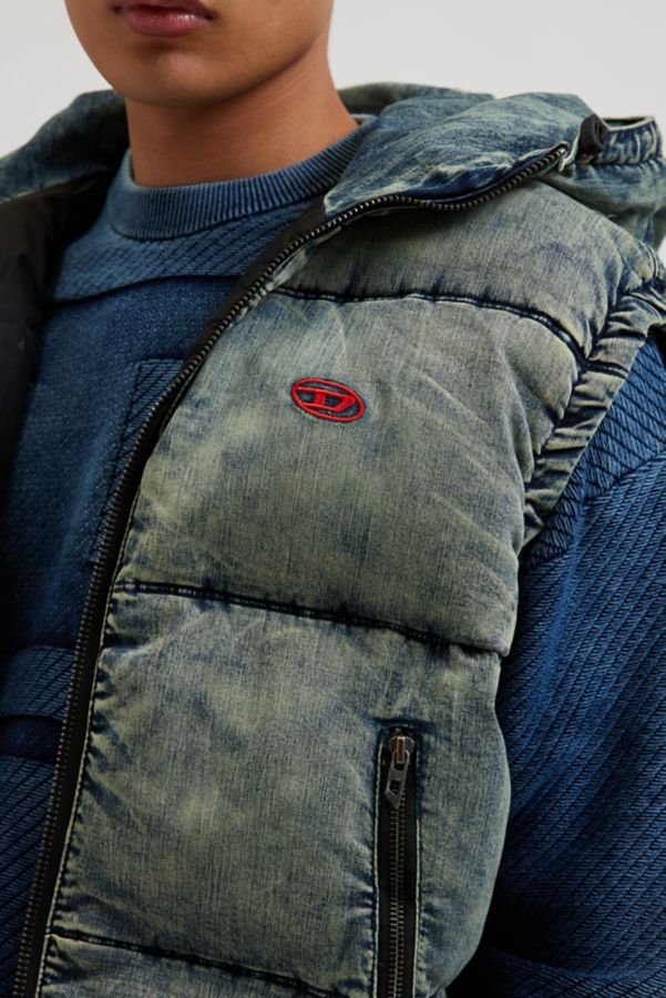 Slide View: 4: Diesel Mons Hooded Puffer Vest