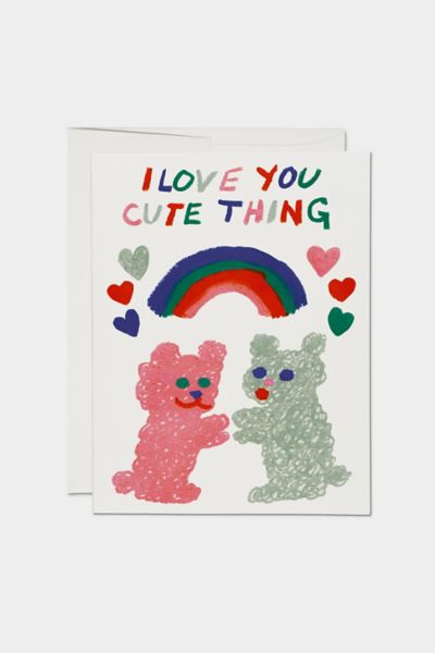 Red Cap Cute Thing Love Greeting  Card