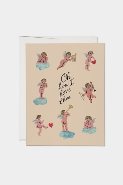 Red Cap Little Cupids Love Greeting Card