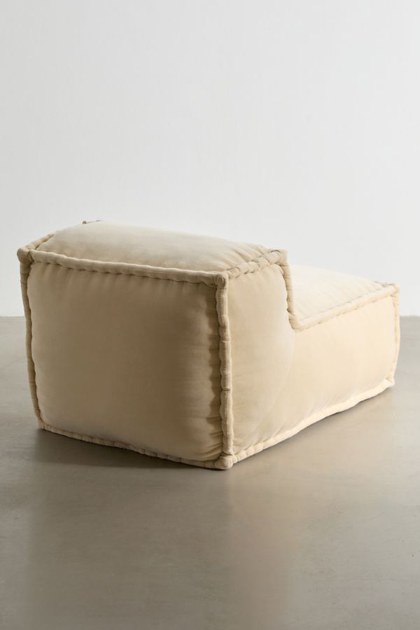 Slide View: 5: Evelyn Velvet Bean Bag Lounge Chair