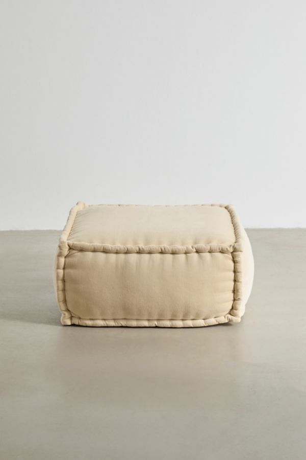 Slide View: 3: Evelyn Velvet Bean Bag Ottoman