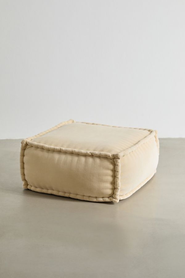 Slide View: 4: Evelyn Velvet Bean Bag Ottoman