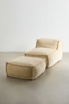 Thumbnail View 5: Evelyn Velvet Bean Bag Ottoman