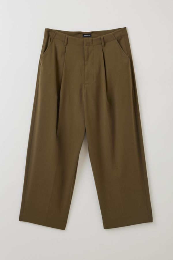 Slide View: 2: Standard Cloth Jason Cropped Pleated Trouser Pant