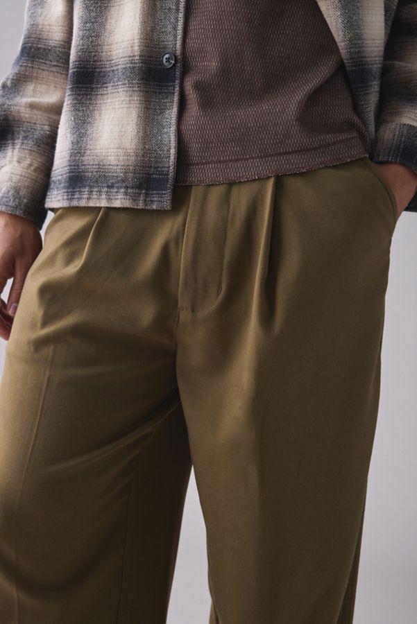 Slide View: 5: Standard Cloth Jason Cropped Pleated Trouser Pant