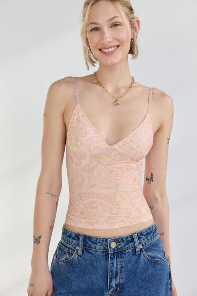 Out From Under Je T'aime Mesh Cropped Cami