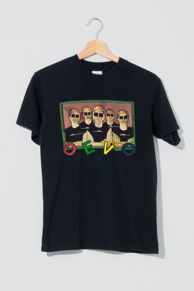 Vintage Y2K DEVO Black Graphic Band T-Shirt