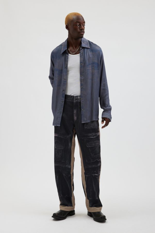 Slide View: 3: Diesel Schulz Printed Jean Pattern Paneled Pant