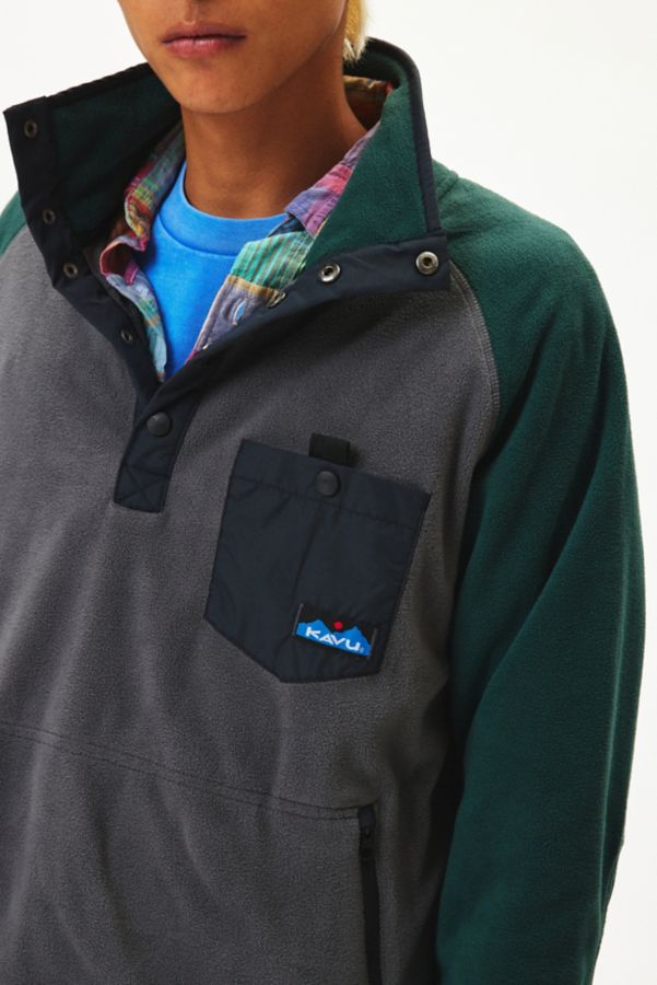 Slide View: 1: KAVU Tennaway Mock Neck Fleece Pullover Sweatshirt