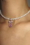 Thumbnail View 2: RIMOR The Pink Bow Pearl Choker