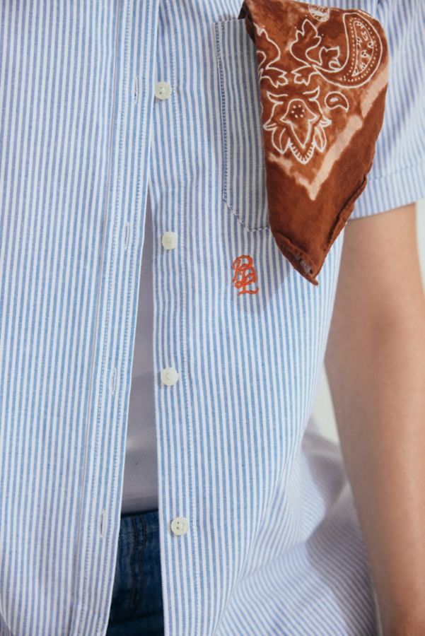 Slide View: 5: Peau De Loup X Tegan And Sara Foundation UO Exclusive Oxford Striped Button-Down Shirt