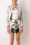 Thumbnail View 3: Amy Lynn Faux Leather Metallic Moto Jacket