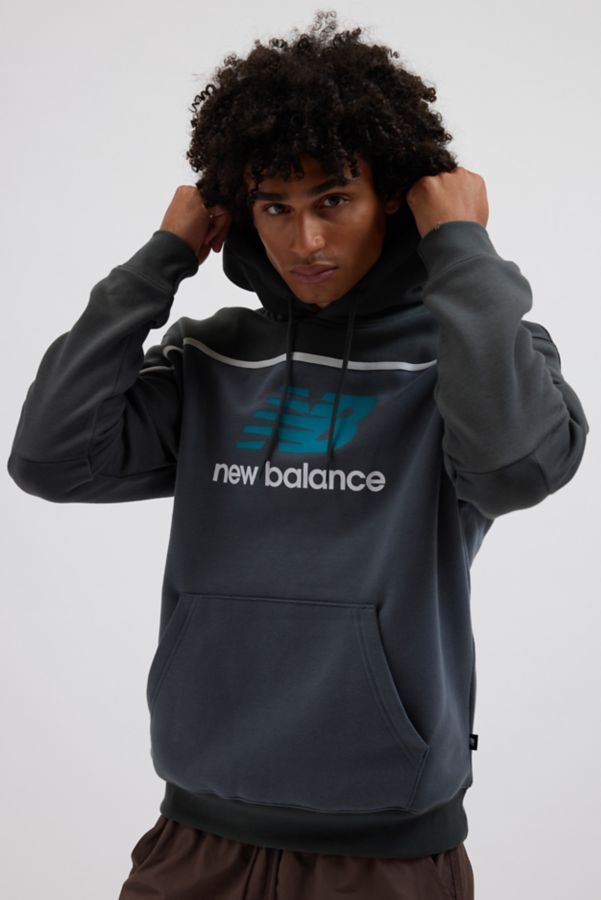 Slide View: 1: New Balance Piping Hoodie Sweatshirt