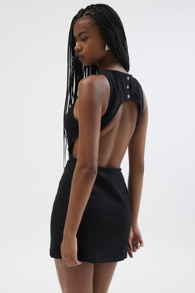 Silence + Noise Lilith Denim Cutout Mini Shift Dress
