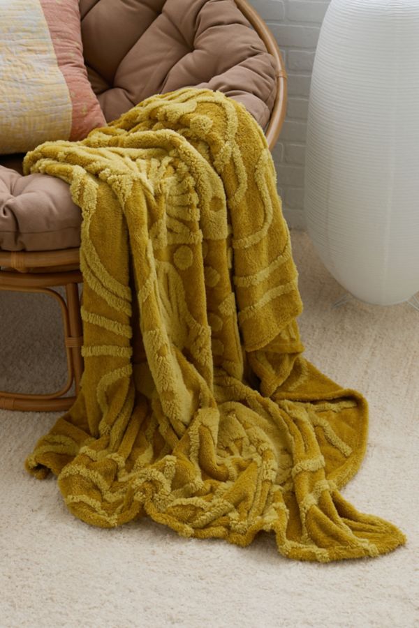 Slide View: 1: Jacquard Fleece Throw Blanket