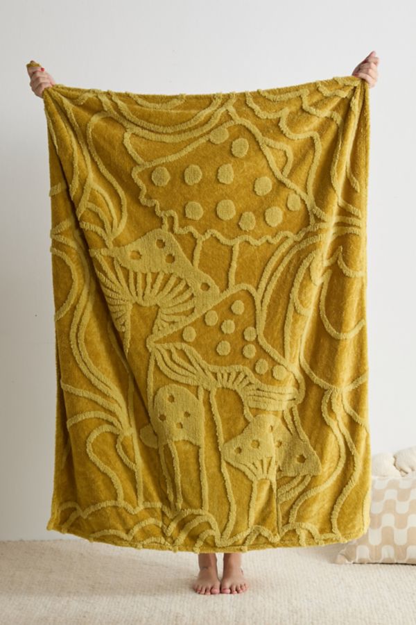 Slide View: 2: Jacquard Fleece Throw Blanket