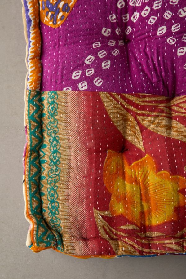 Slide View: 4: Urban Renewal Remnants Kantha Floor Pillow