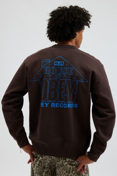 OBEY House Of Obey Records Crew Neck Sweatshirt