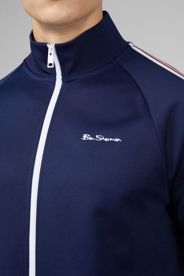 Slide View: 2: Ben Sherman Taped Tricot Track Jacket