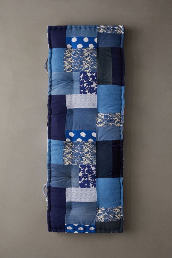 Slide View: 2: Urban Renewal Remnants One-Of-A-Kind Denim Rohini Daybed Cushion