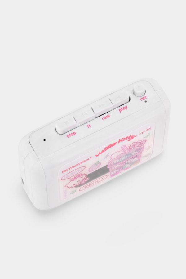 Slide View: 3: Retrospekt X Hello Kitty Strawberry Kawaii CP-81 Portable Cassette Player