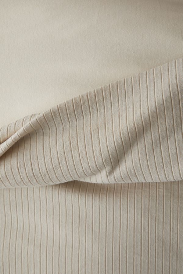 Slide View: 3: Logan Jersey Ribbed Duvet Cover