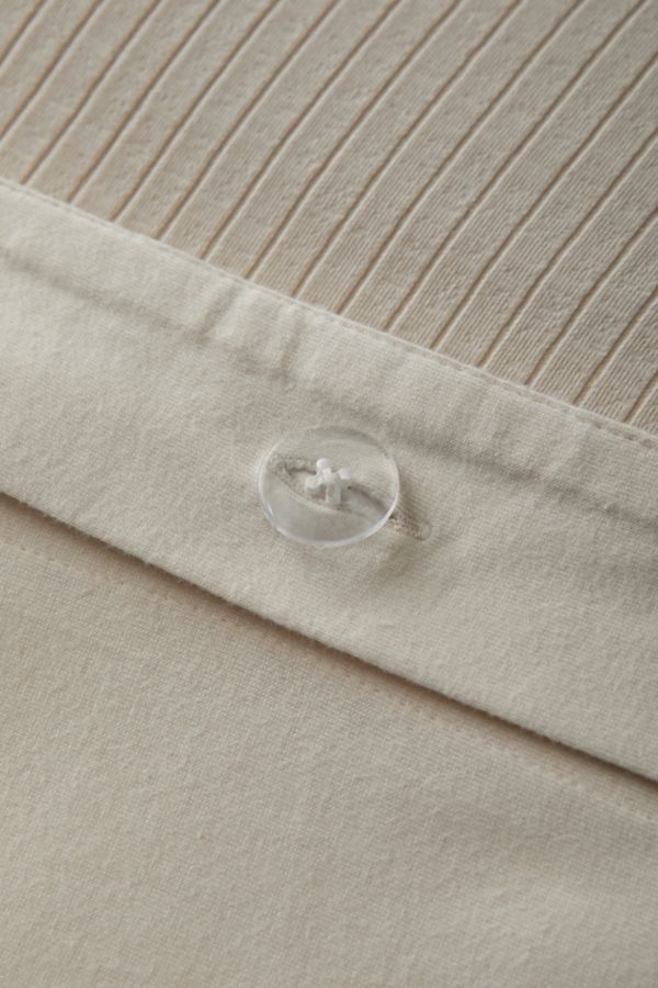 Slide View: 5: Logan Jersey Ribbed Duvet Cover