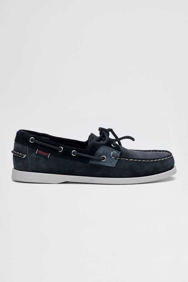 Slide View: 2: Sebago Rossisland Jib Shadow Suede Boat Shoe