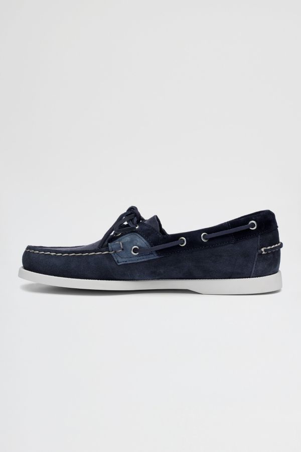 Slide View: 4: Sebago Rossisland Jib Shadow Suede Boat Shoe