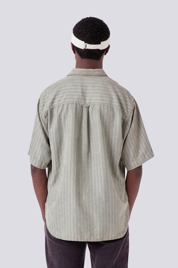 Slide View: 4: Barney Cools Jacquard Stripe Short Sleeve Shirt